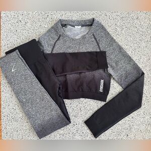 Gymshark Kids Charcoal and Black Leggings